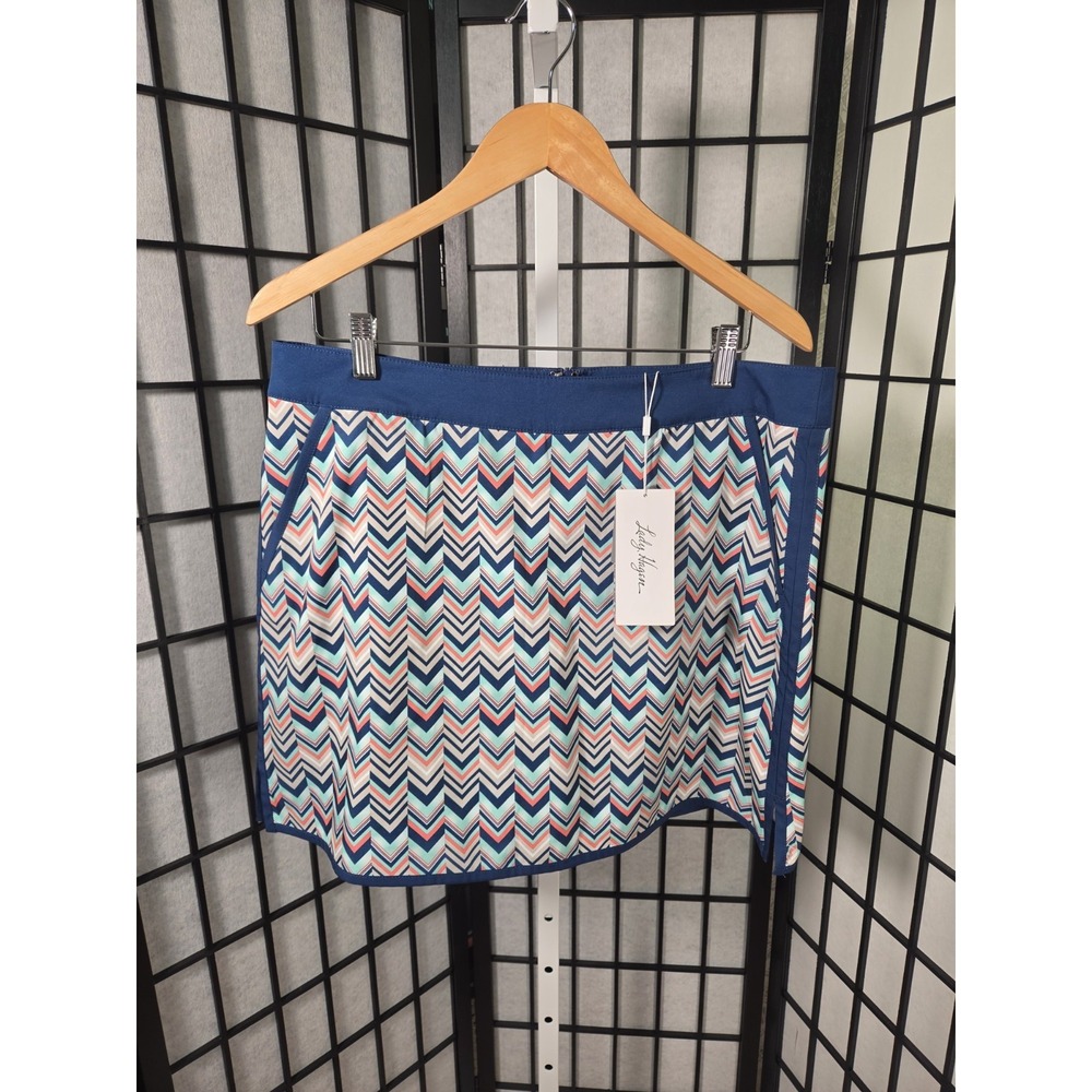 Lady Hagen‎ Calypso Preppy Athleisure Mini Chevron Golf Skort Estate Womens 12
